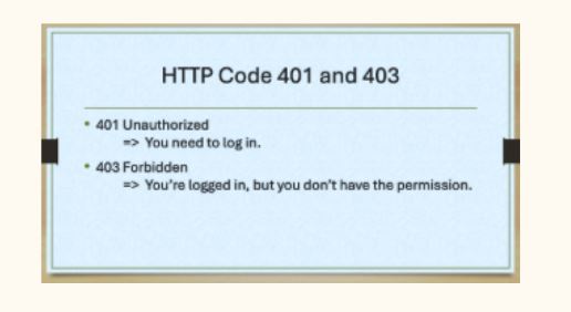 401 Unauthorized or 403 Forbidden errors